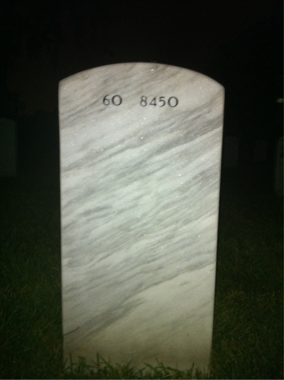 Back of headstone — John Allen