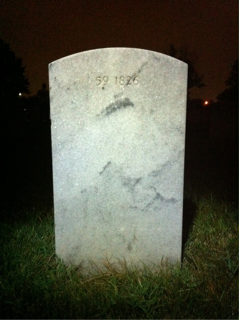 Back of headstone — William David Renner