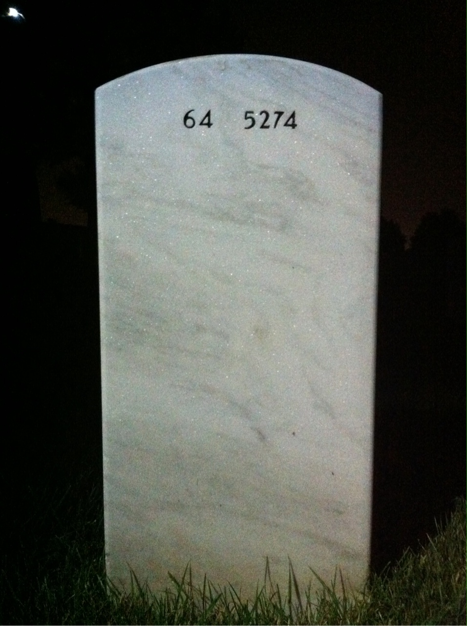 Back of headstone — Lawrence Spencer
