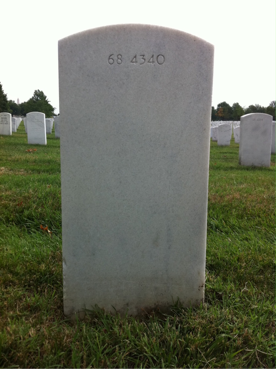Back of headstone — Oswald Monroe
