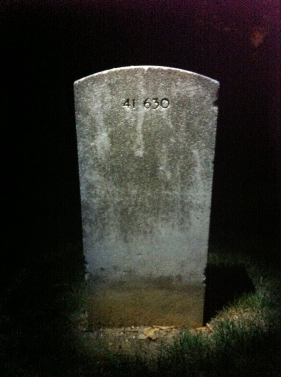 Back of headstone — James Morris