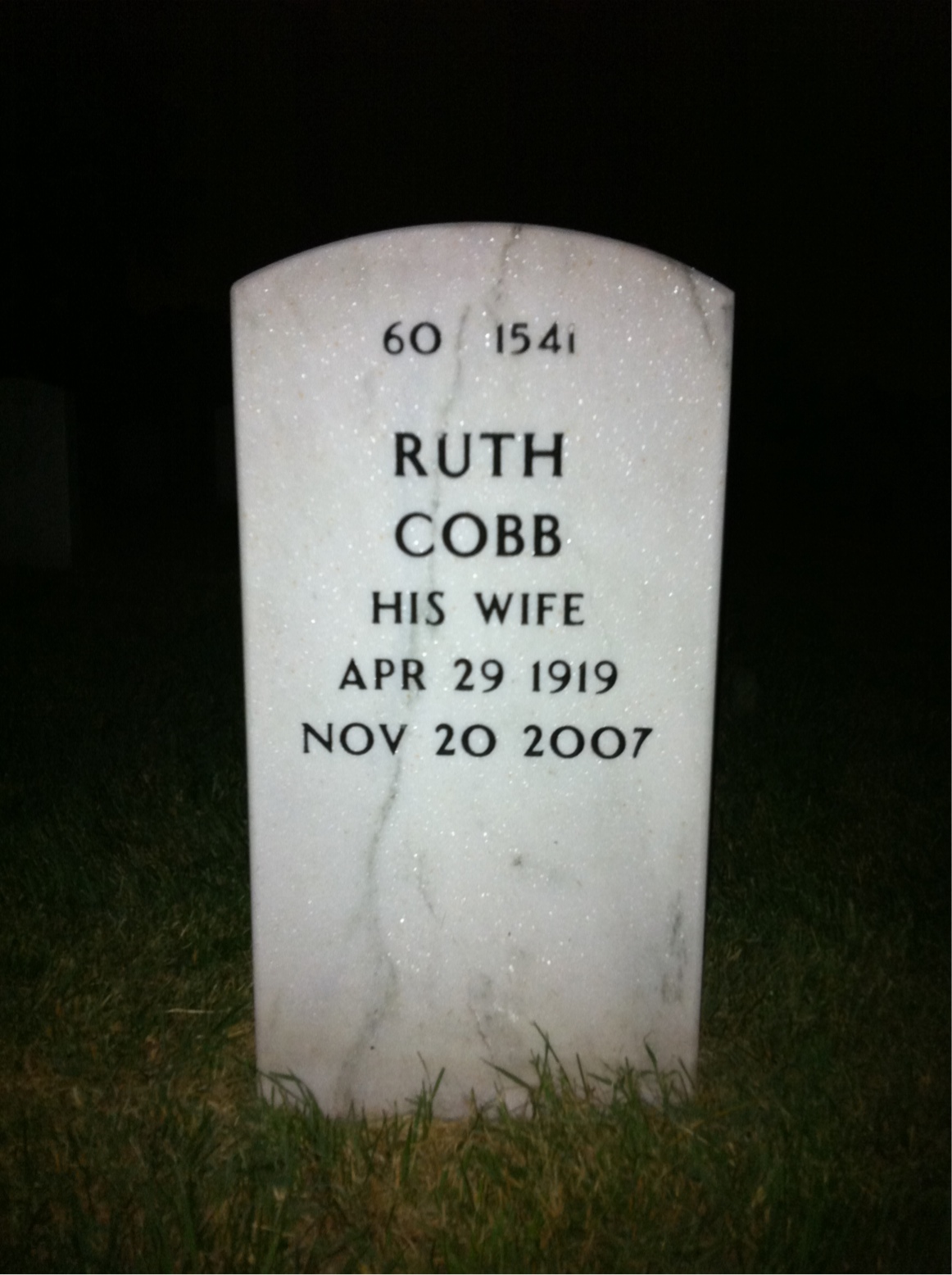 Back of headstone — George Ford