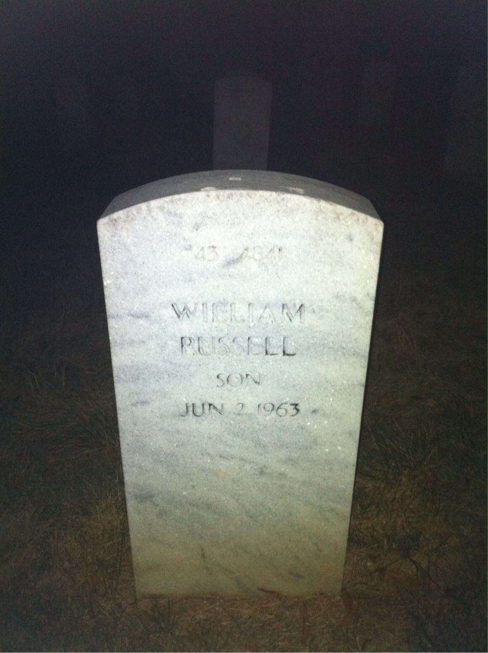 Back of headstone — Robert Mitton