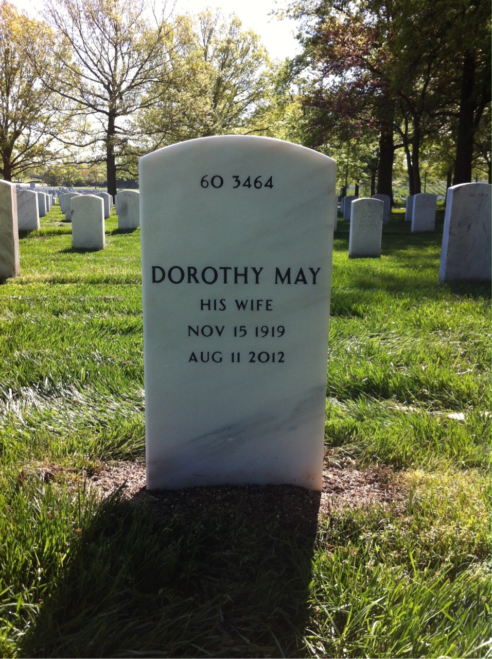 Back of headstone — Charles Agee
