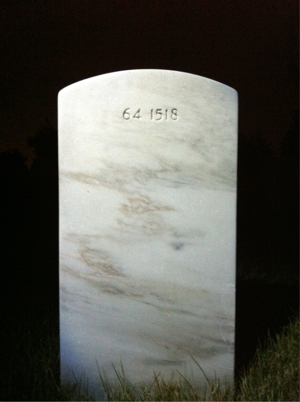 Back of headstone — Elbert Moore