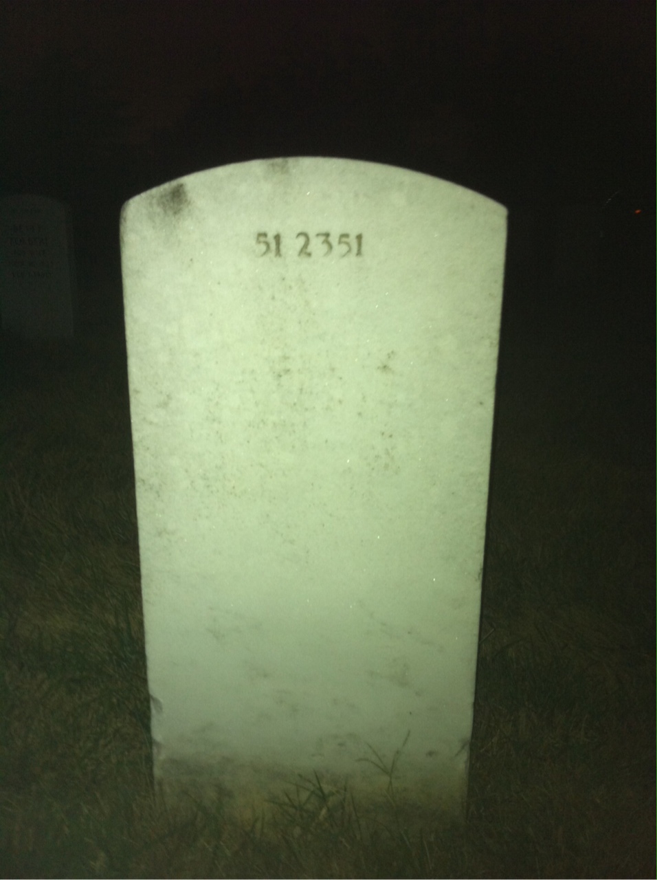 Back of headstone — Upton Ashley