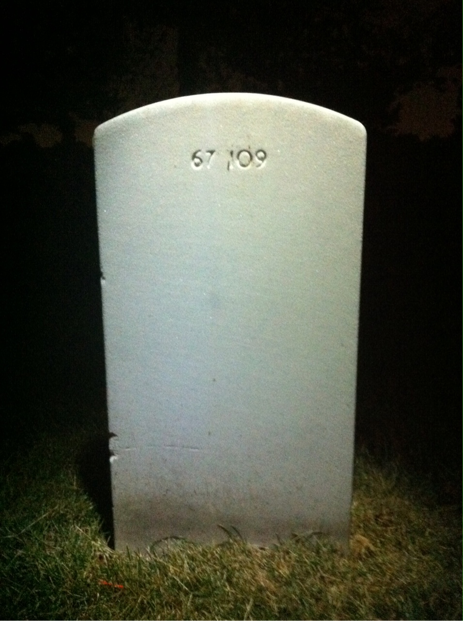 Back of headstone — Timothy A Grinage