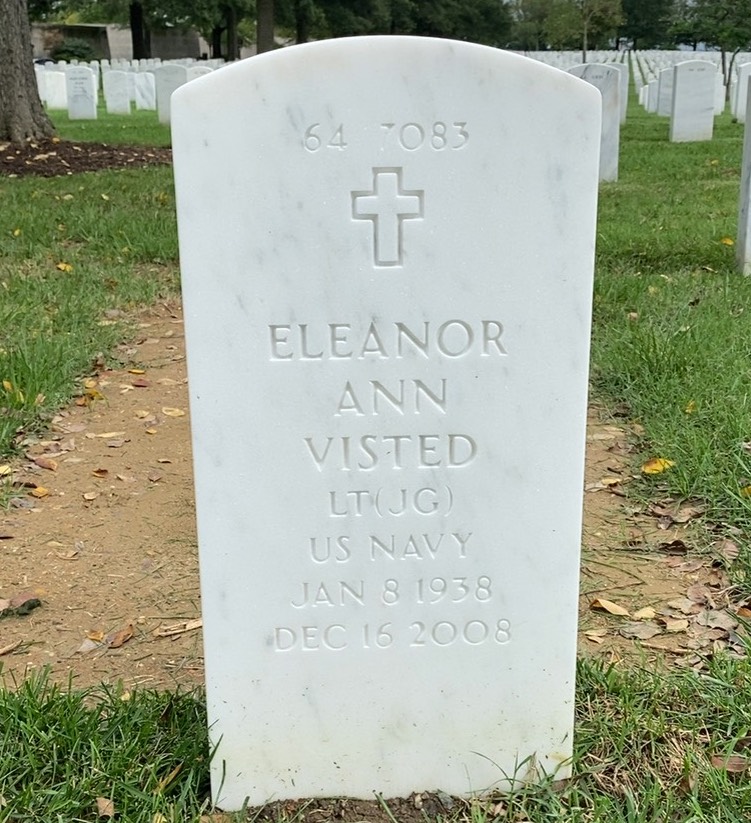 Back of headstone — Frank Visted
