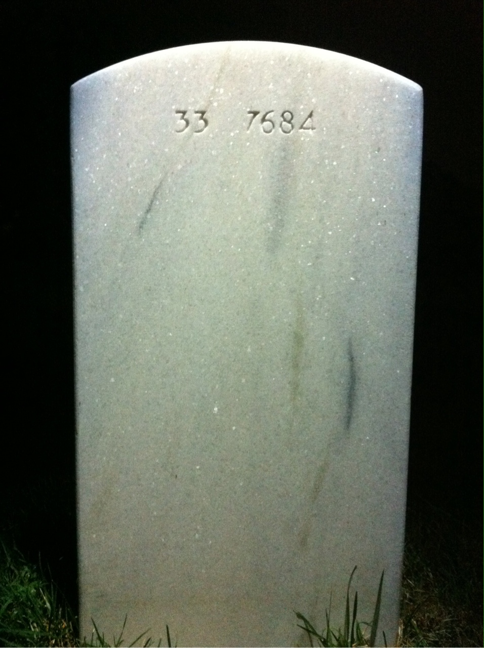 Back of headstone — William Gebarowski