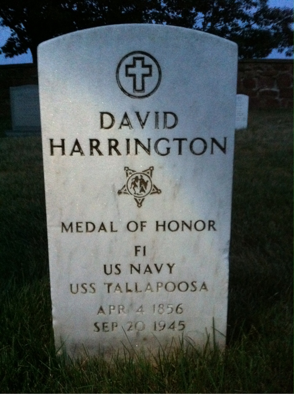 Headstone of David Harrington