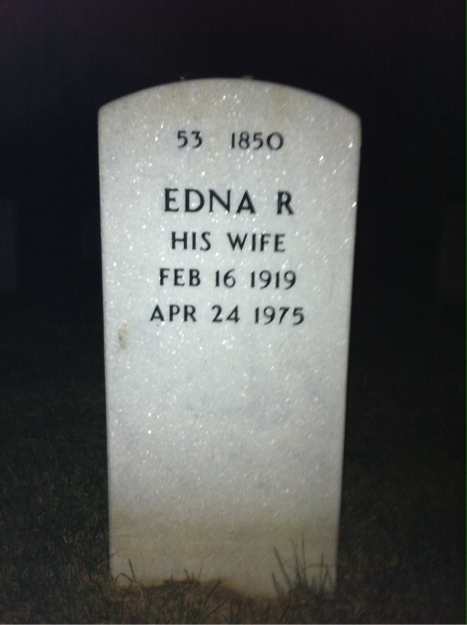Back of headstone — Frank Guzy