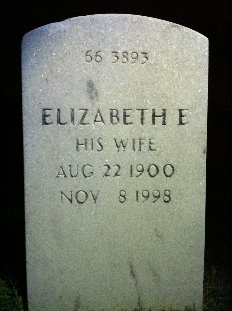 Back of headstone — Timothy Mulcahy