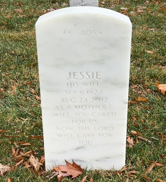 Back of headstone — Benjamin Millstein