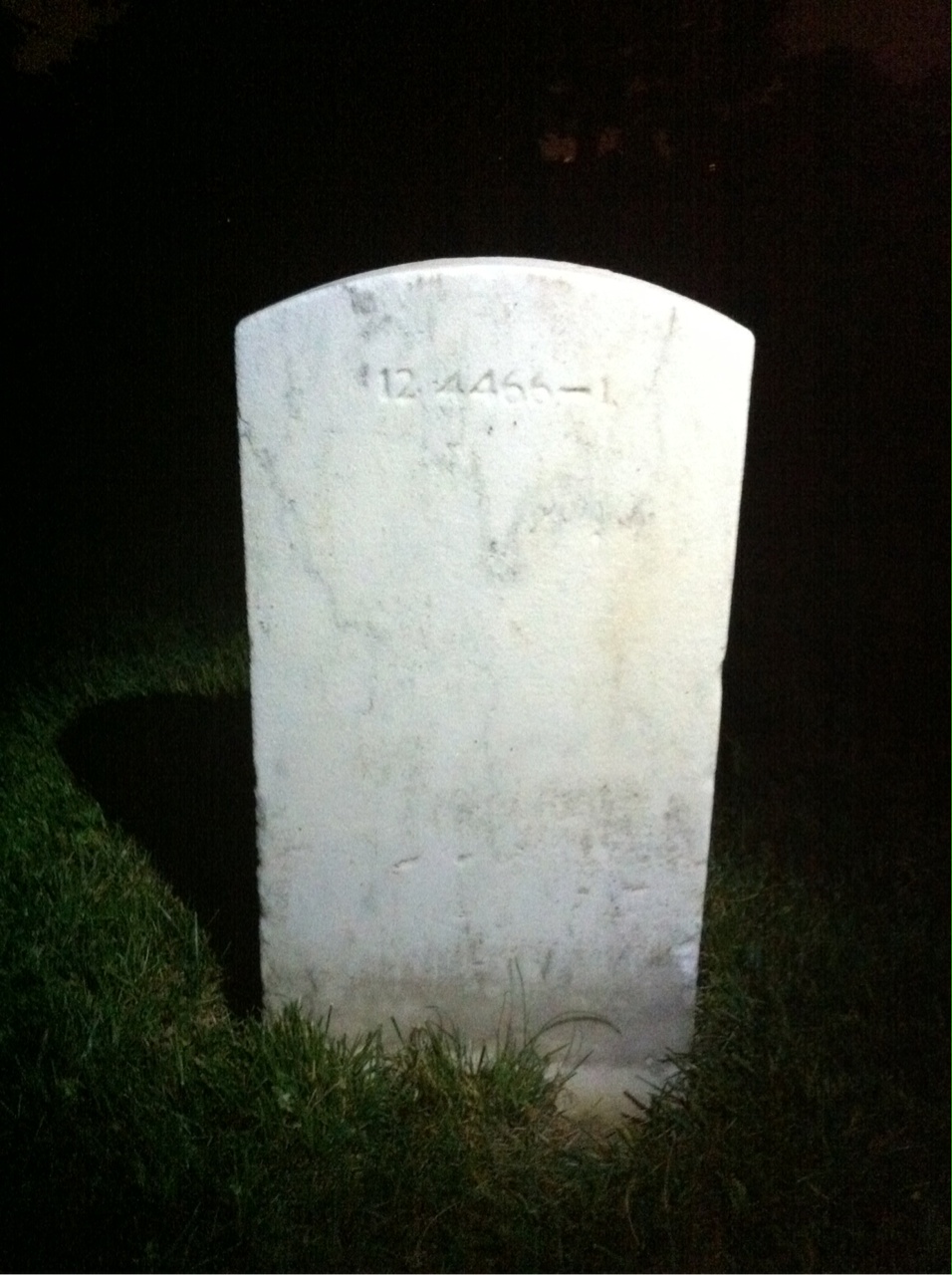 Back of headstone — Marion Murphy