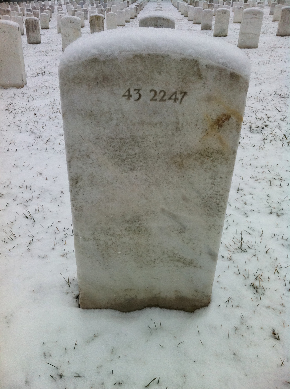 Back of headstone — Walter Green Weirich