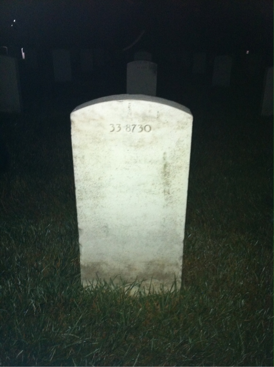 Back of headstone — Raymond Murray