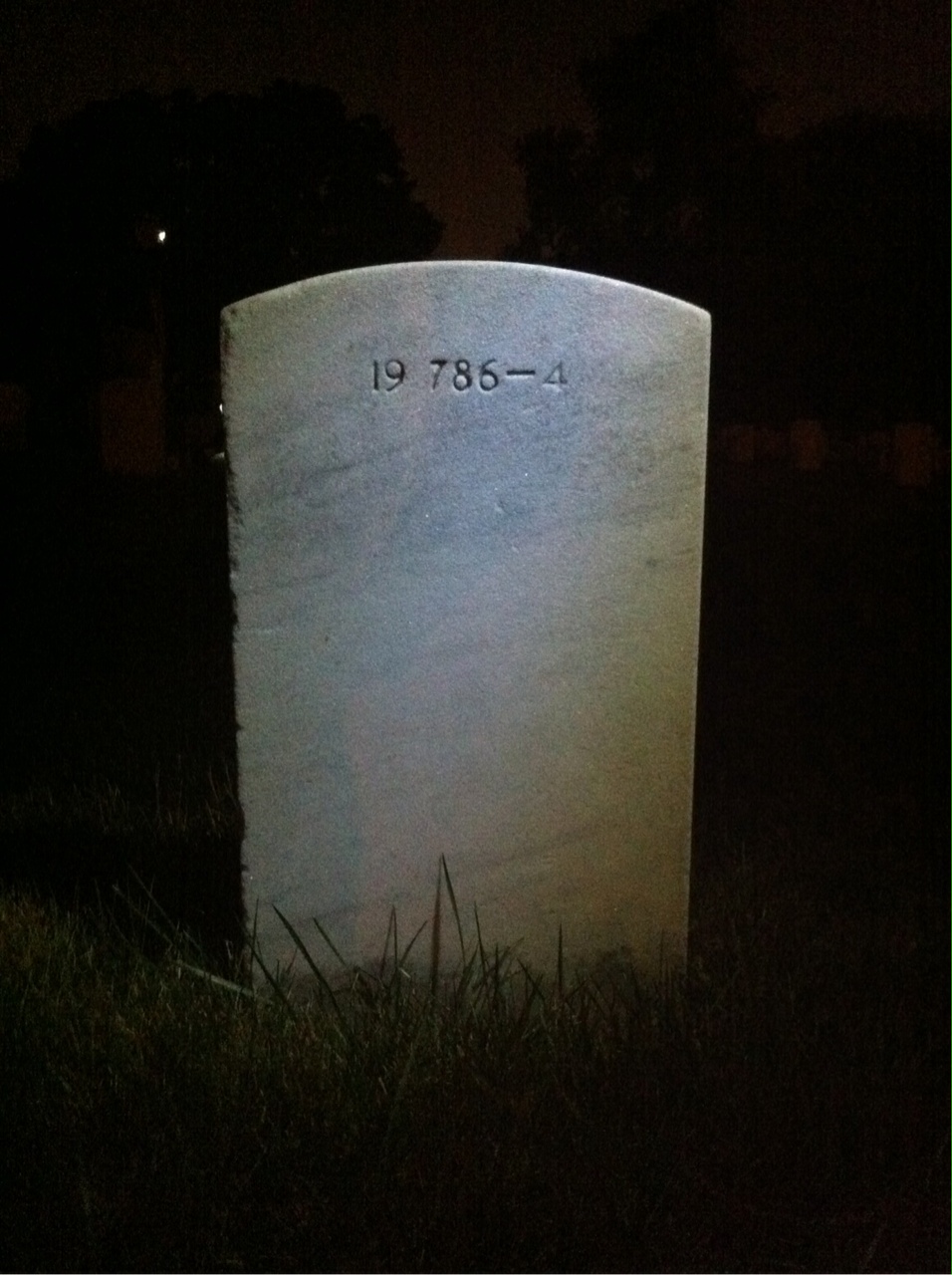 Back of headstone — Charles Ambush