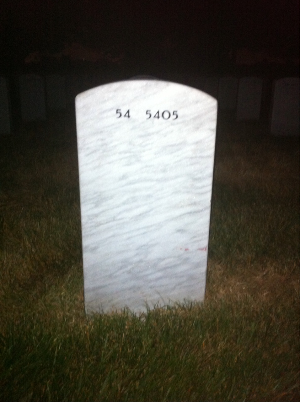 Back of headstone — Emmett Welch