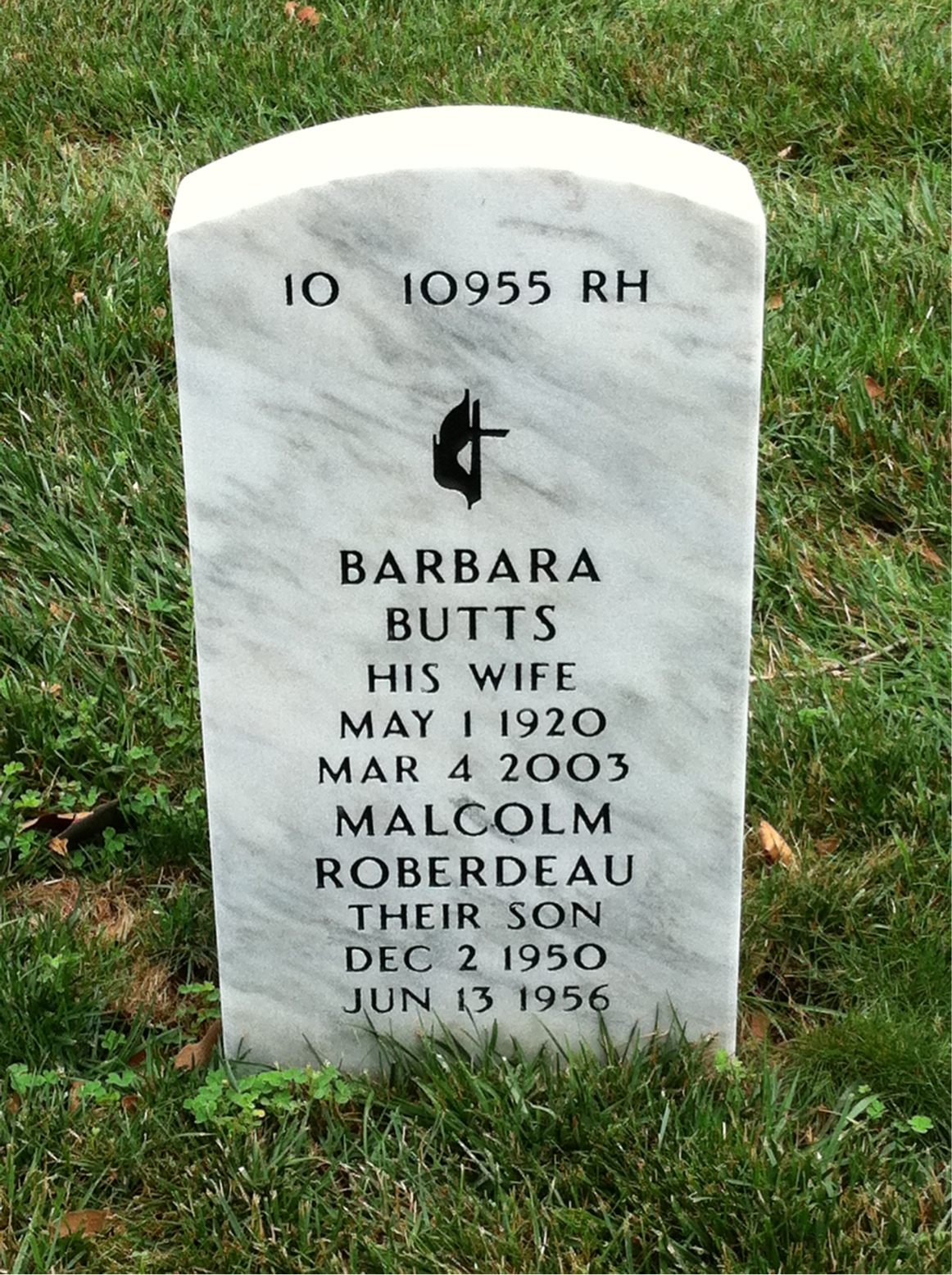 Back of headstone — Read Dunn