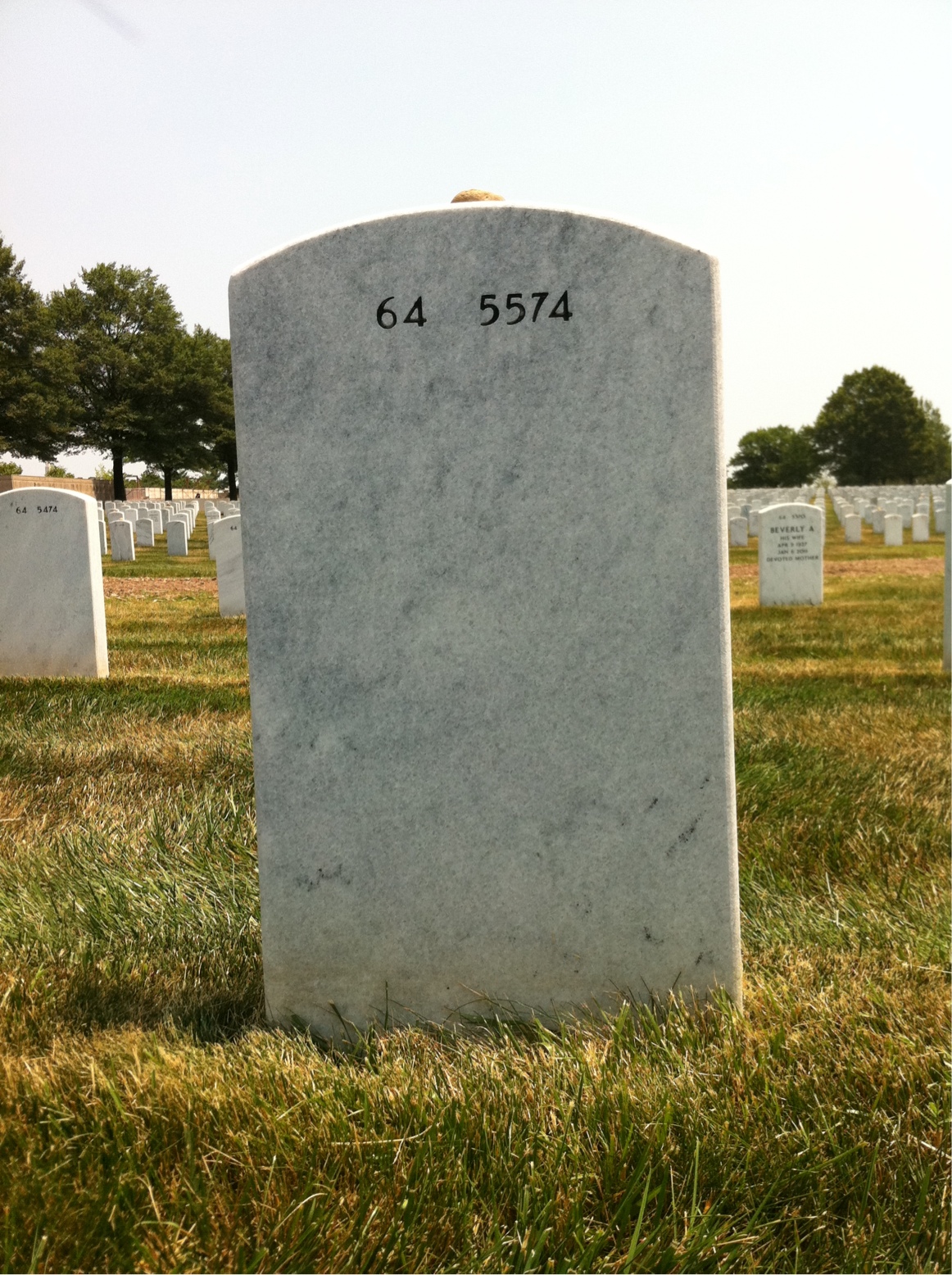 Back of headstone — Paul Fosko