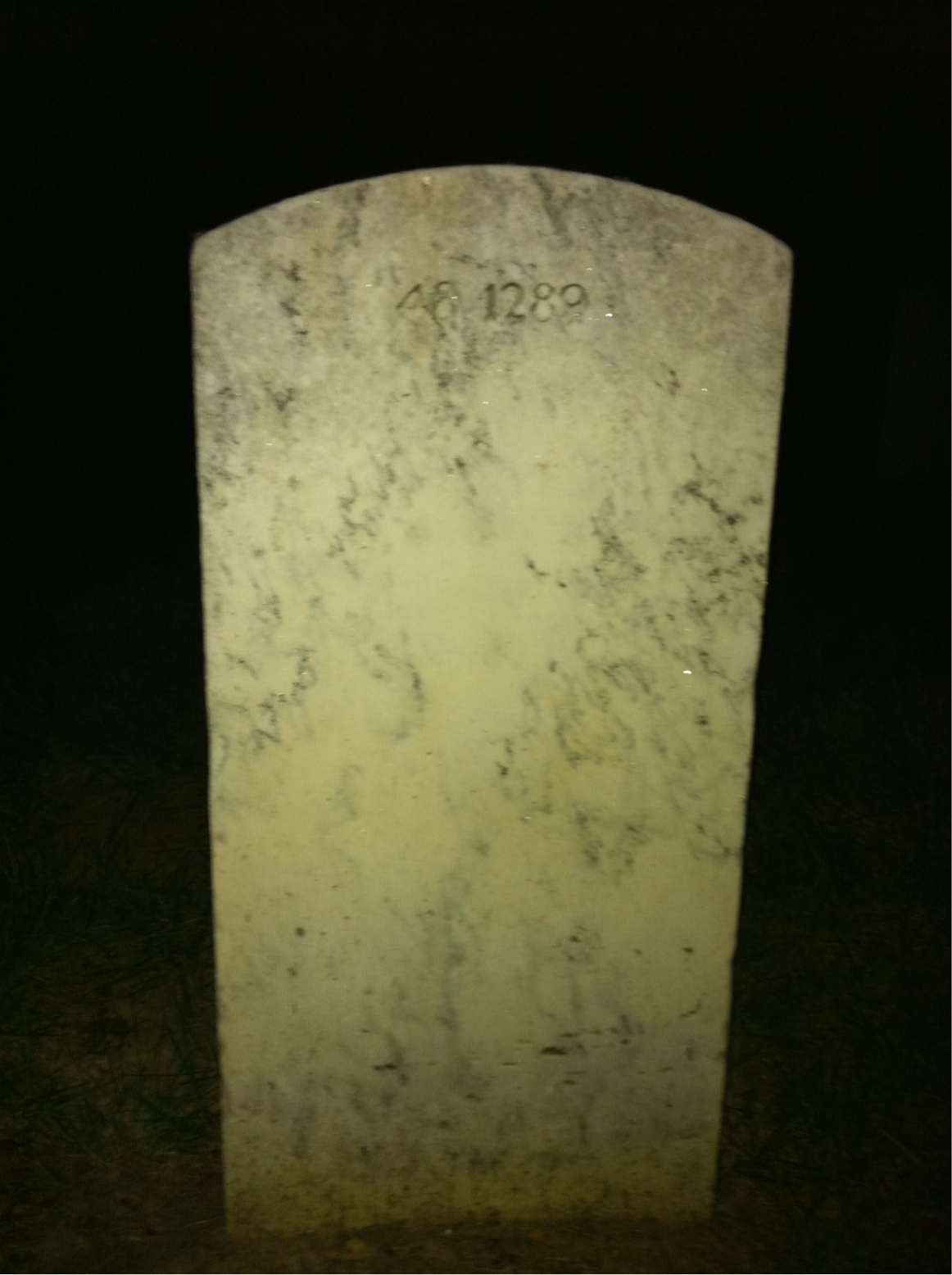 Back of headstone — Clarence Mongole