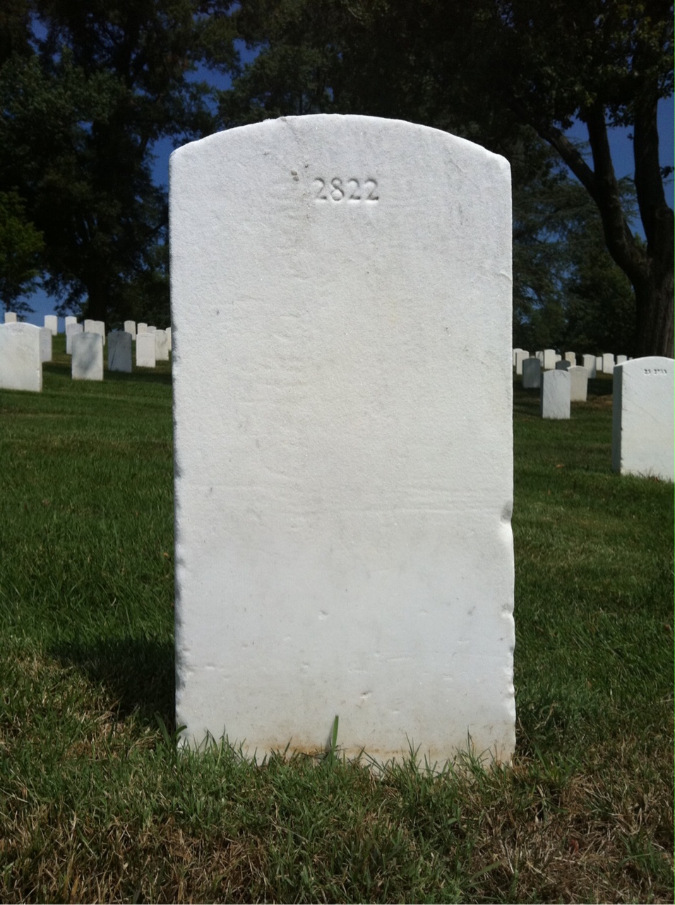 Back of headstone — Herman Baltimore