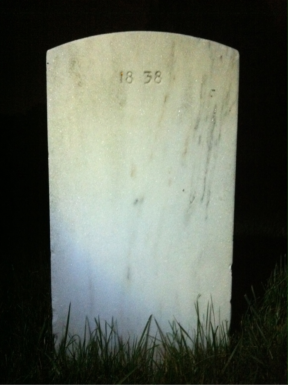 Back of headstone — Frank Addante