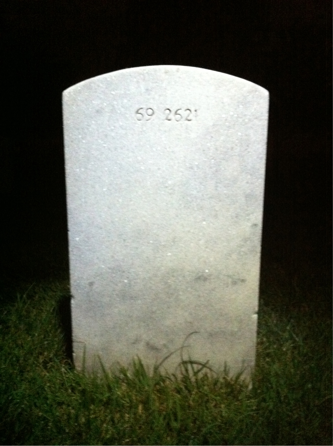 Back of headstone — James Moore