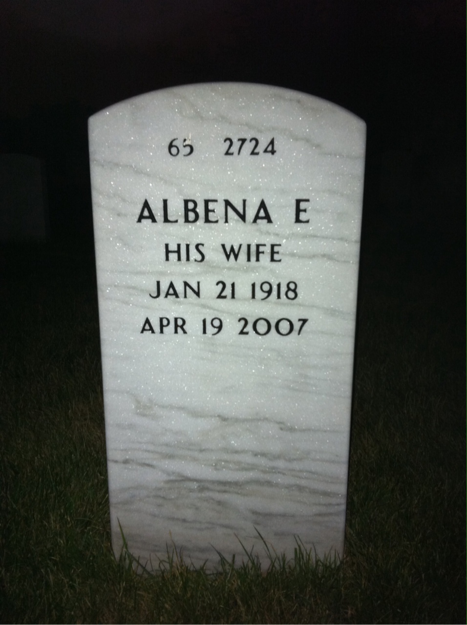 Back of headstone — Clemens Brendle