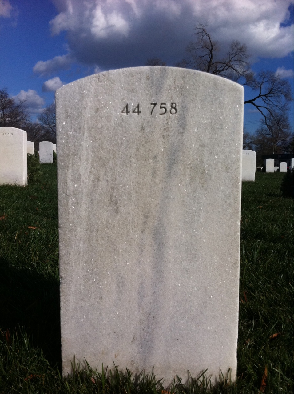 Back of headstone — Blanche Melton
