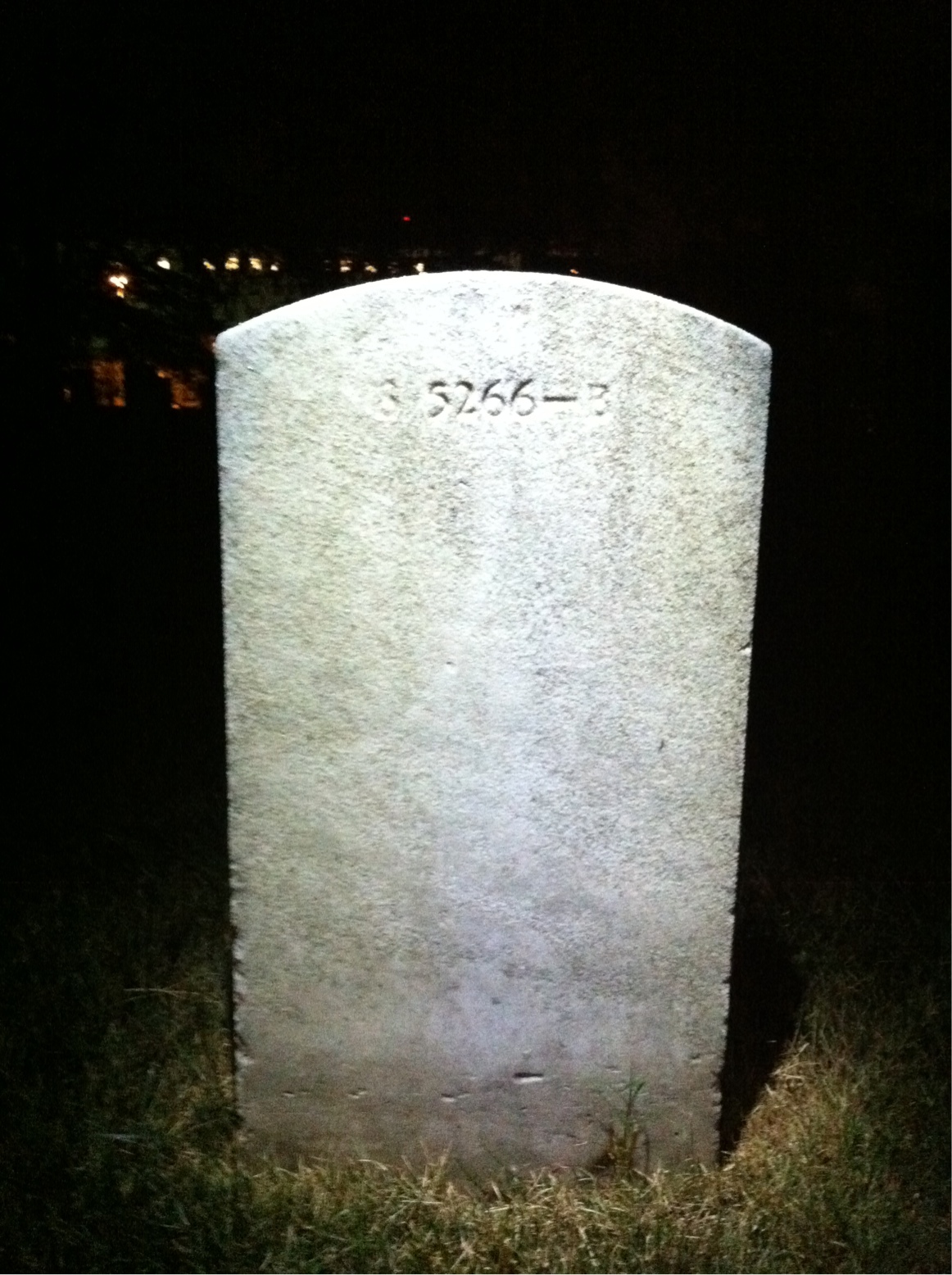 Back of headstone — James Morris