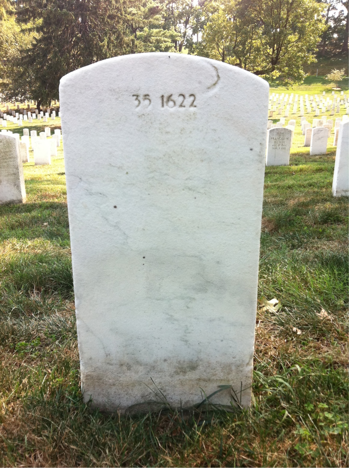 Back of headstone — Peggy Cox