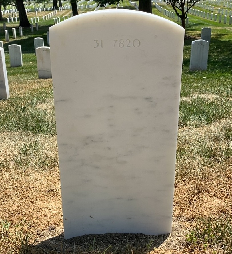 Back of headstone — John M Mateczun