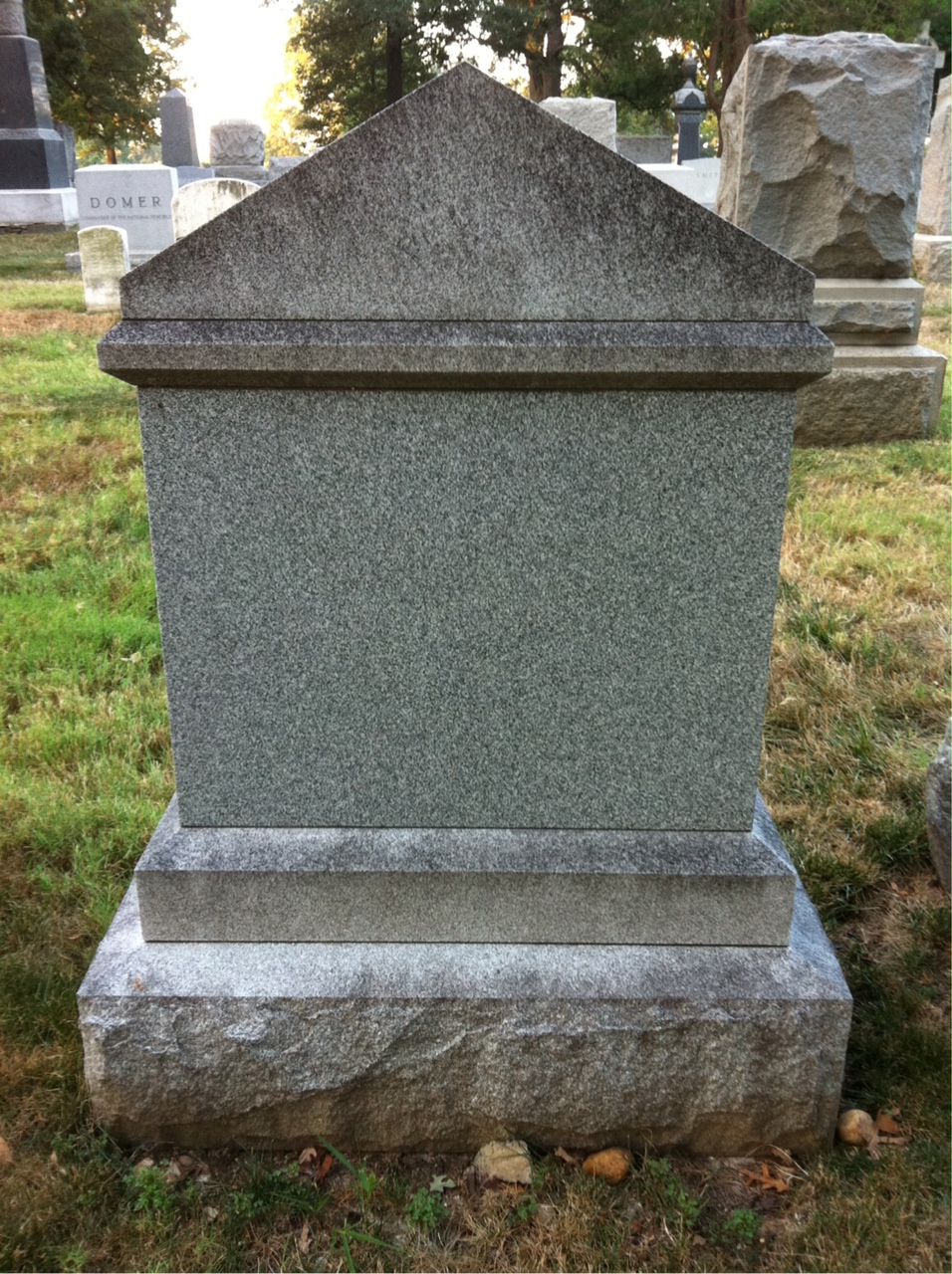 Back of headstone — Dorothy Theobald