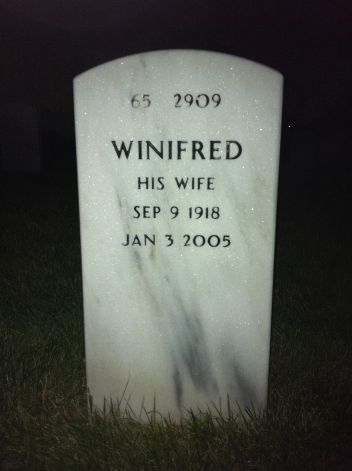 Back of headstone — Howard Ruud