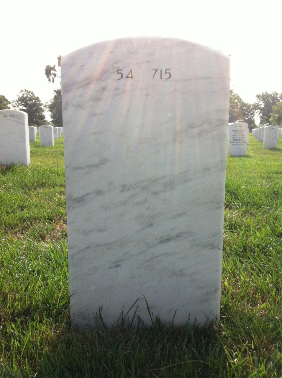Back of headstone — Donald Wilson