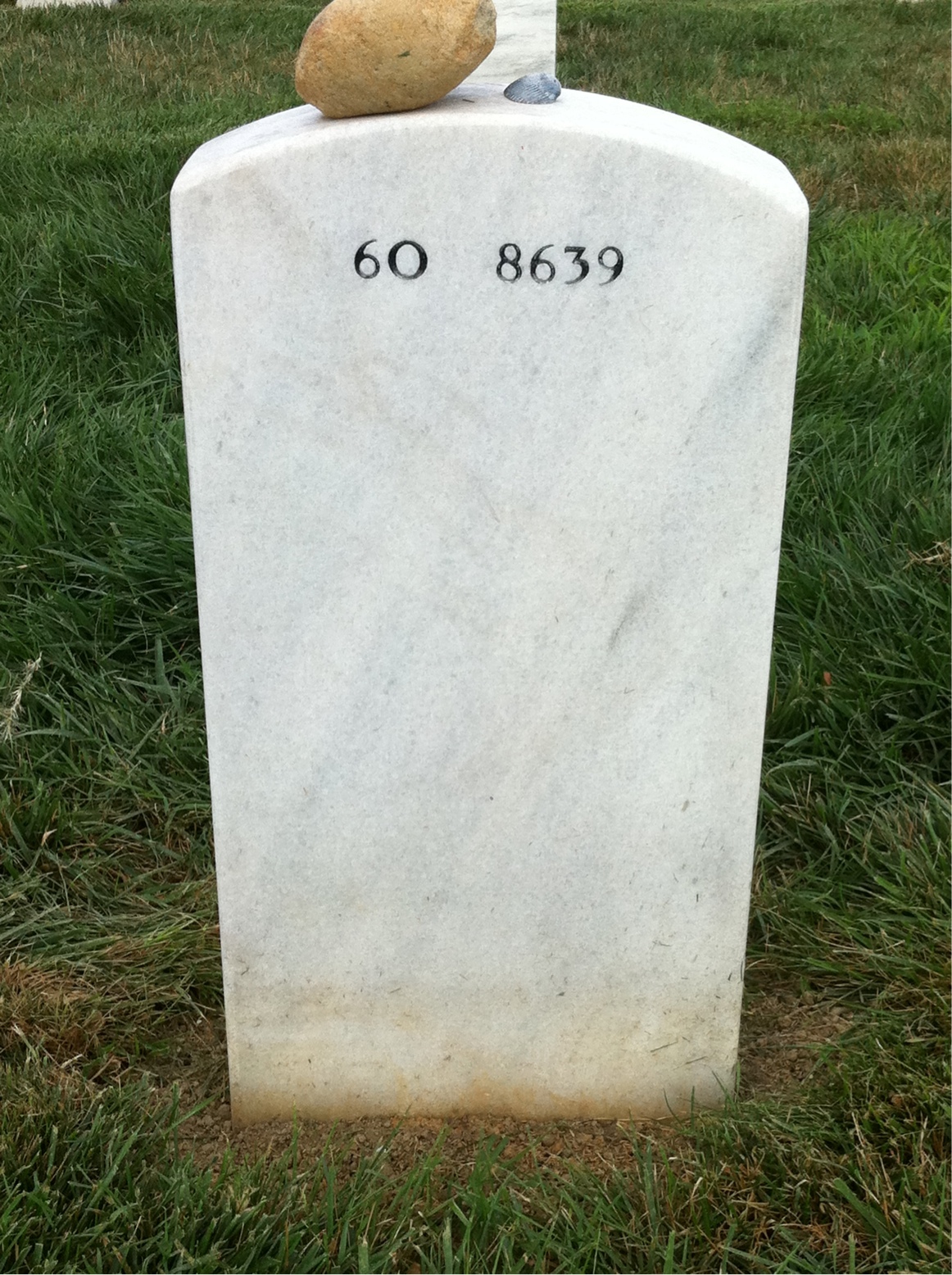 Back of headstone — Nathan Winder