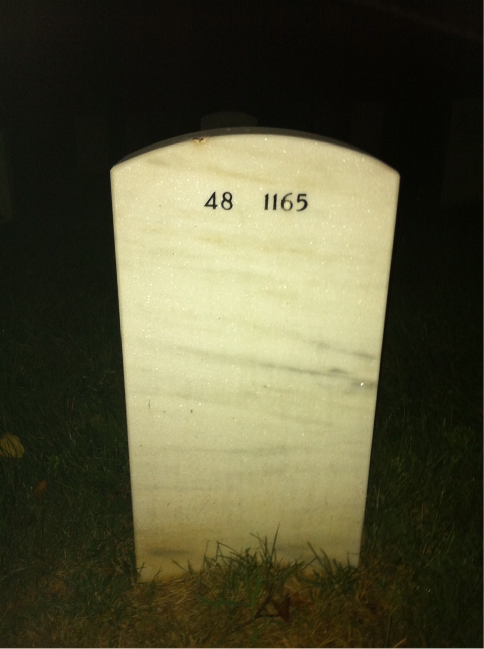 Back of headstone — George Brandt