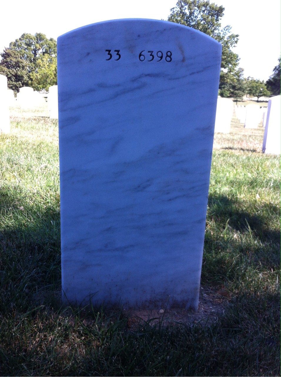 Back of headstone — Earl Engemann