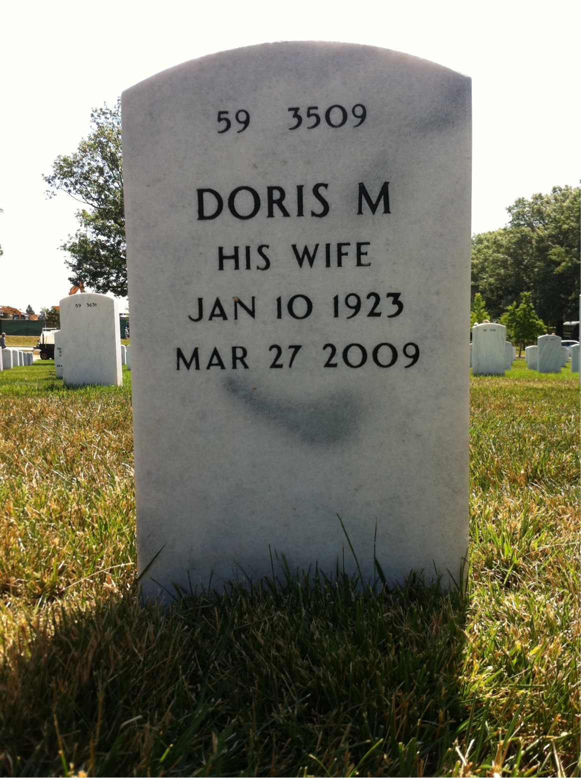 Back of headstone — Charles Knight