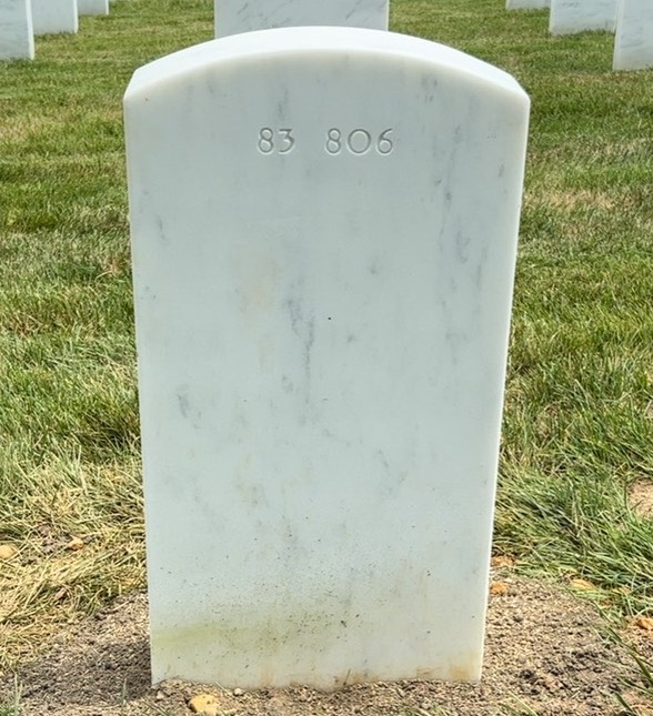 Back of headstone — Michael Ansich