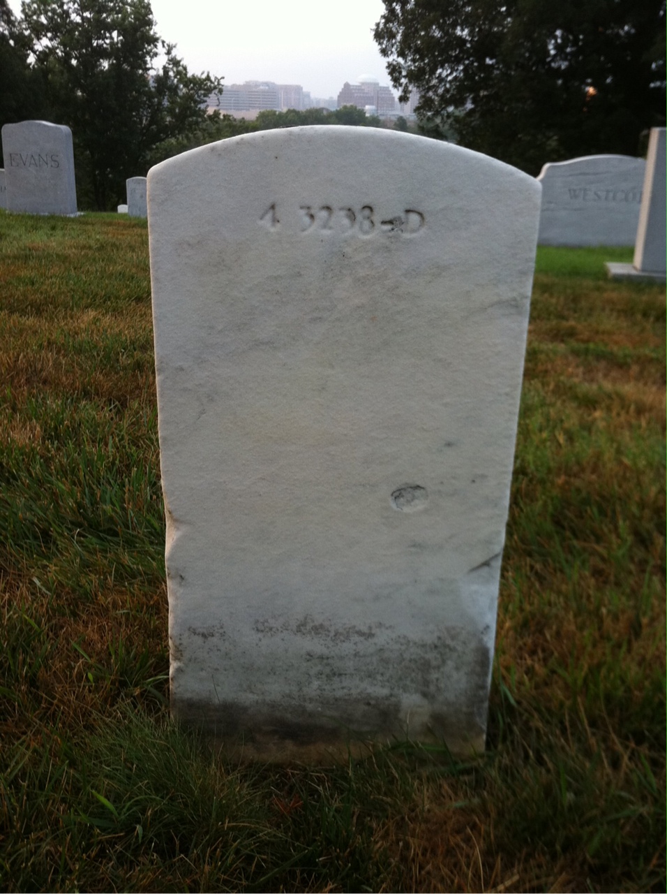 Back of headstone — Charles Miner