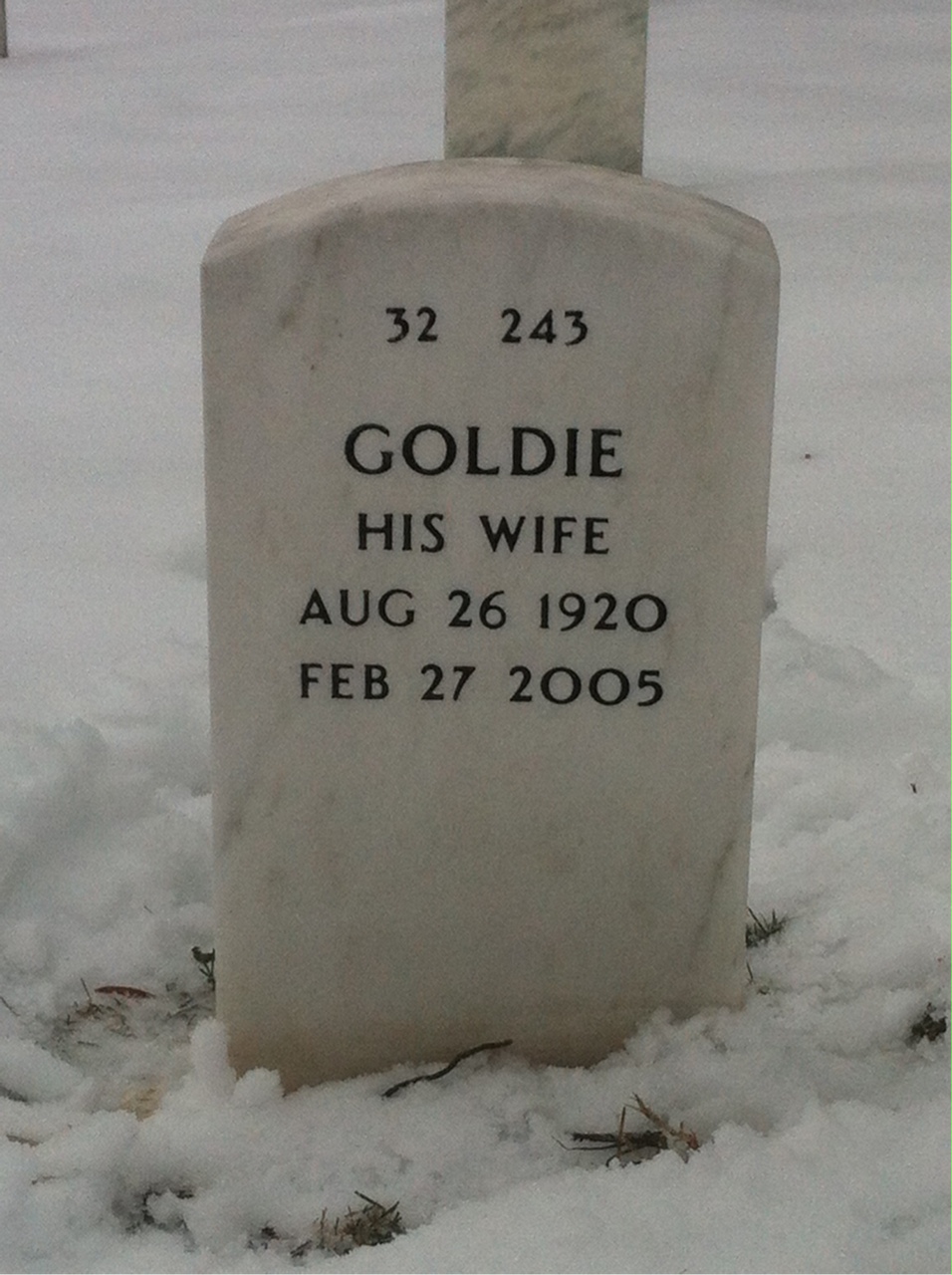 Back of headstone — John Ficklin