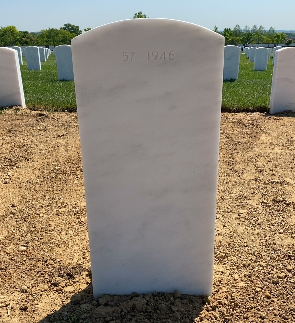 Back of headstone — Richard J Grisius