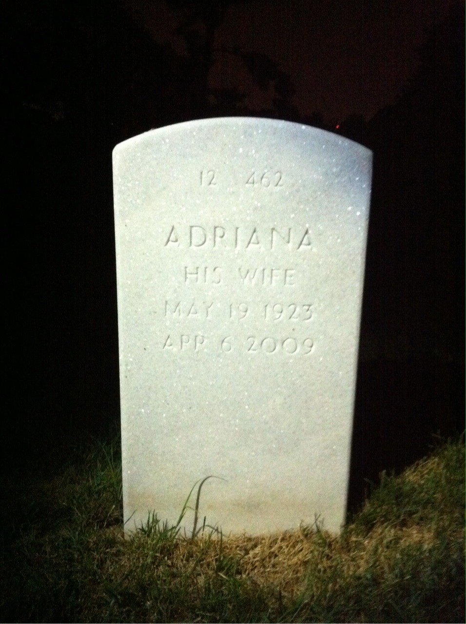 Back of headstone — Oliver Miller