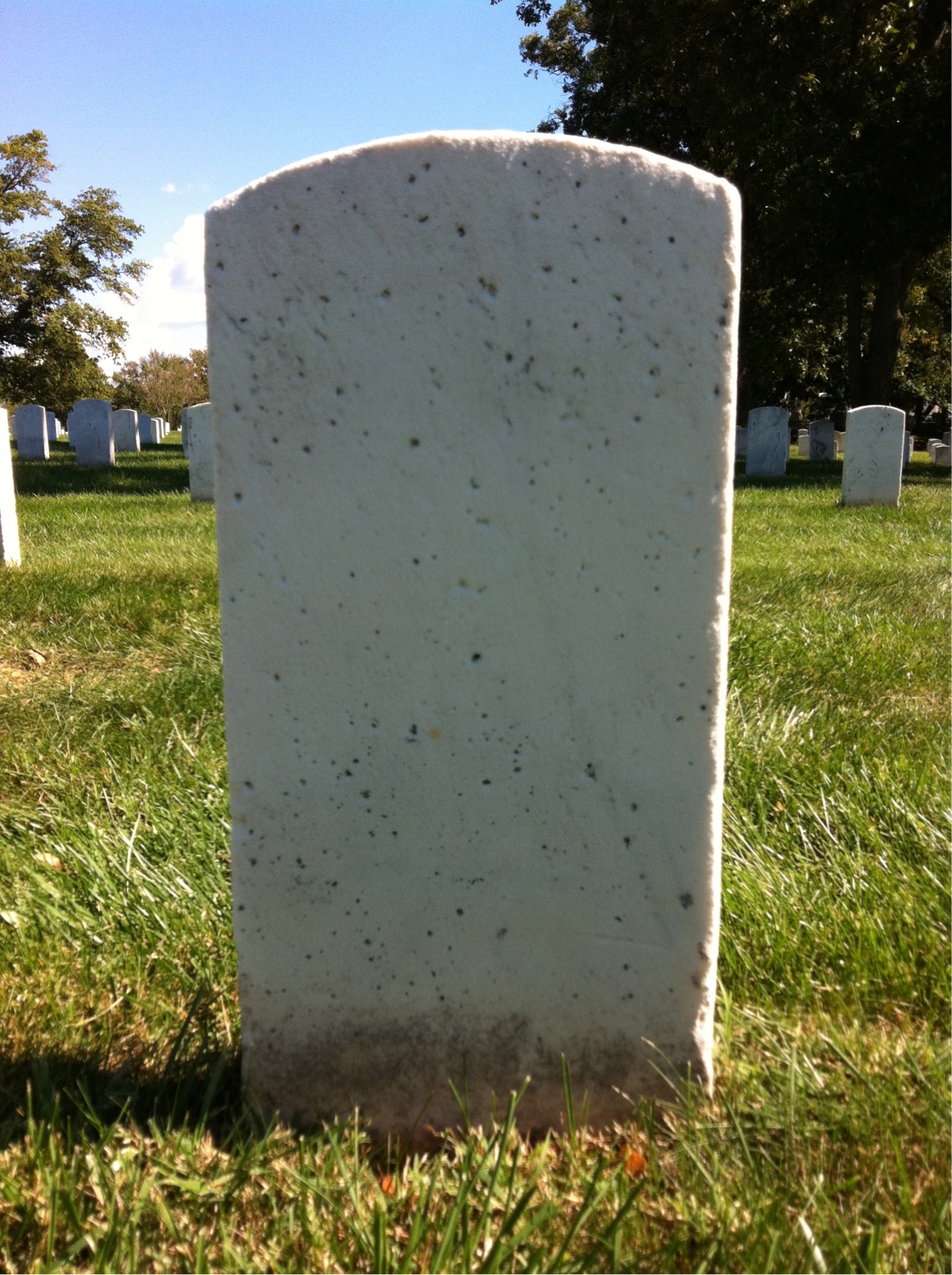 Back of headstone — Joseph Moman
