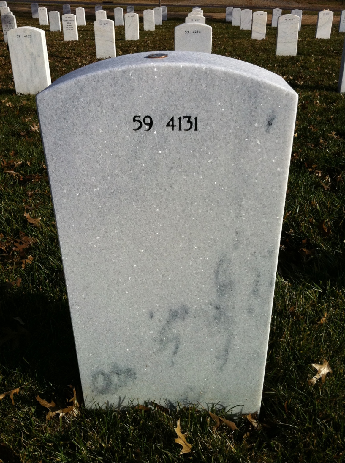 Back of headstone — Stanley Arthur Kennedy