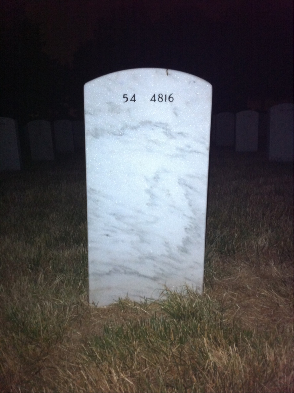Back of headstone — James Stewart