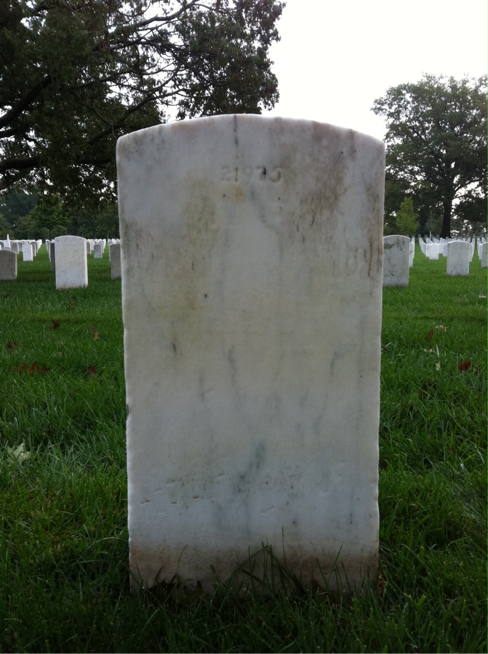 Back of headstone — Samuel Alley