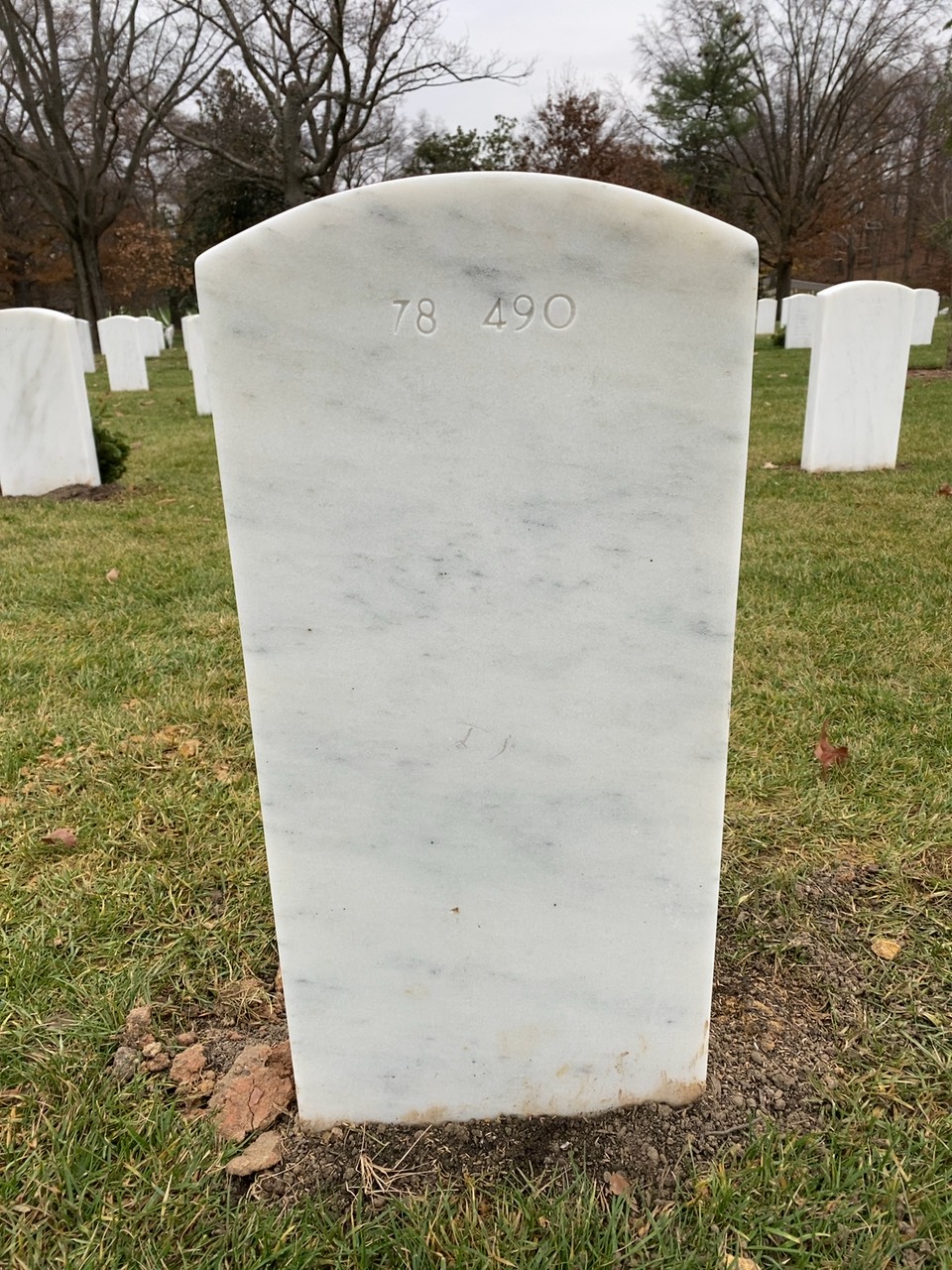 Back of headstone — James Cox